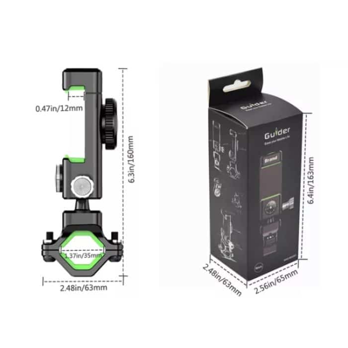 Diebstahlsicherer Fahrrad-/Motorrad-Handyhalter mit Licht, with Light (Black), with Light (Green) – Bild 6