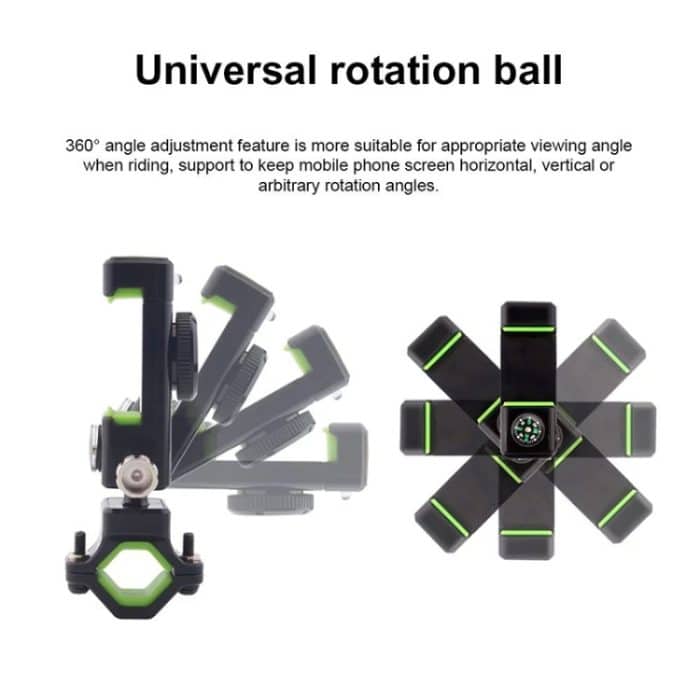Diebstahlsicherer Fahrrad-/Motorrad-Handyhalter ohne Licht, without Light (Black), without Light (Green) – Bild 4