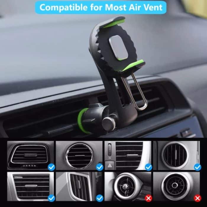 Multifunktionaler Auto-Klimaanlagen-Luftauslass-Telefonhalter, Air Outlet (Black), Air Outlet (Green) – Bild 7