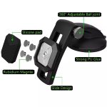 Multifunktionale Auto-Mittelkonsole, Armaturenbrett, Saugnapf, magnetischer Handyhalter, Suction Cup Magnetic (Black), Suction Cup Magnetic (Green) – Bild 2