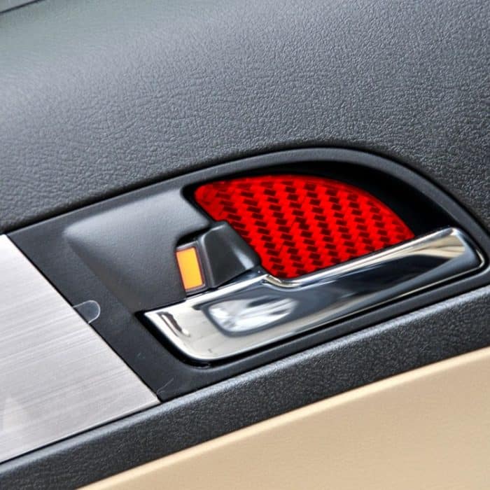 4-teiliges Set für Honda CRV 2007–2011, Karbonfaser, Auto-Innentürschüssel-Patch, dekorativer Aufkleber, universeller linker und rechter Antrieb, Car Inner Door Bowl Patch – Bild 5