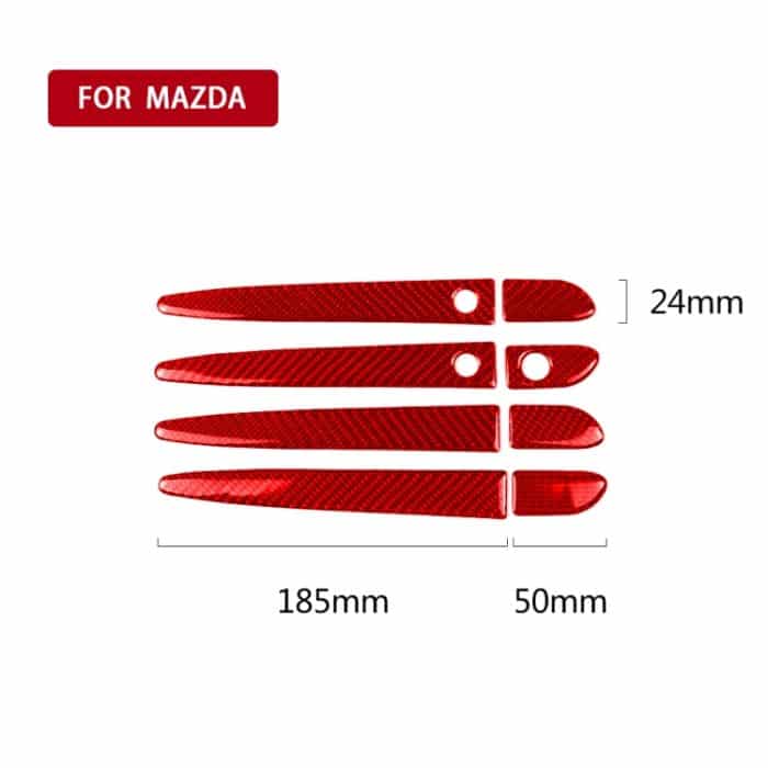 Auto-Carbonfaser mit Loch außerhalb des Türgriffs, dekorativer Aufkleber für Mazda CX-5 2017–2018, Linksantrieb, with Hole Outside Door Handle, Left Drive – Bild 2