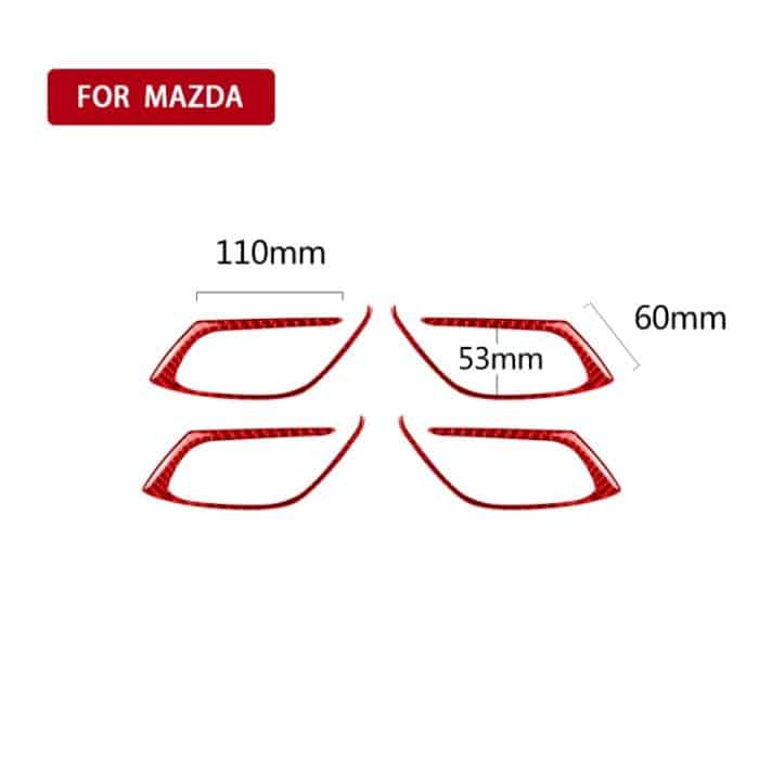 Auto-Carbonfaser-Innentürgriff-dekorativer Aufkleber für Mazda CX-5 2017–2018, Links- und Rechtsantrieb, Inside Door Handle – Bild 2