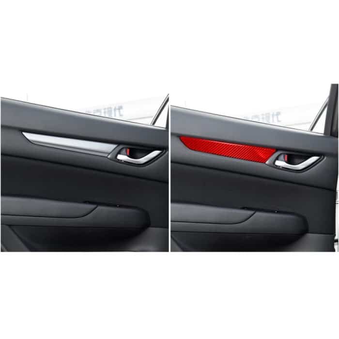 Auto-Carbon-Faser-Türverkleidung, dekorativer Aufkleber für Mazda CX-5 2017–2018, Links- und Rechtsantrieb, Door Panel – Bild 5