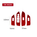 Auto-Carbonfaser-Fensterglas-Hebetafel-dekorativer Aufkleber für Mazda CX-5 2017–2018, Rechtsantrieb, Window Glass Lift Panel, Right Drive – Bild 2