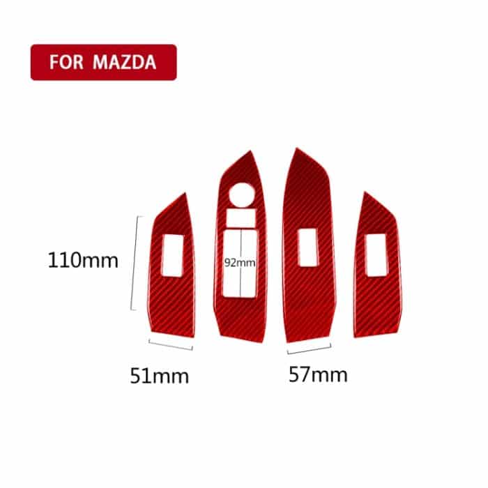 Auto-Carbonfaser-Fensterglas-Hebetafel-dekorativer Aufkleber für Mazda CX-5 2017–2018, Rechtsantrieb, Window Glass Lift Panel, Right Drive – Bild 2