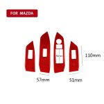 Auto-Carbonfaser-Fensterglas-Hebetafel-dekorativer Aufkleber für Mazda CX-5 2017–2018, linker Antrieb, Window Glass Lift Panel, Left Drive – Bild 2