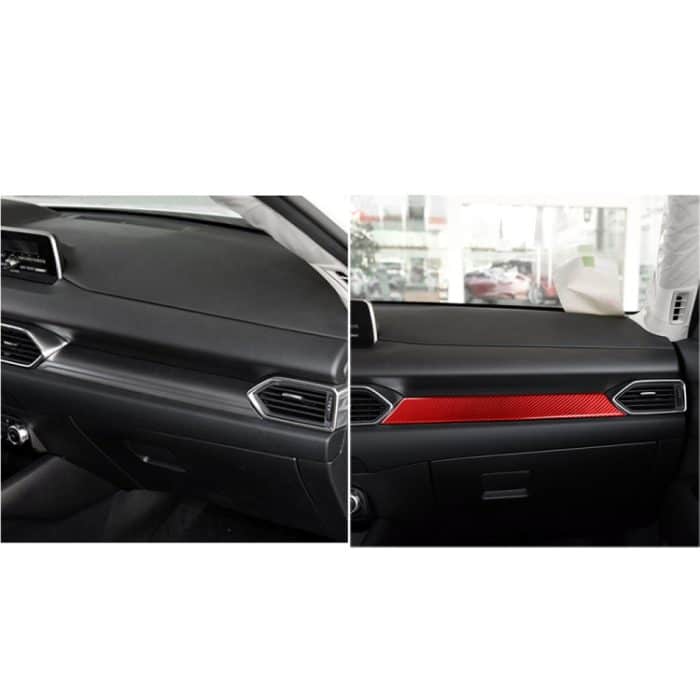 Auto-Carbonfaser-Armaturenbrett-Panel-dekorativer Aufkleber für Mazda CX-5 2017–2018, linker und rechter Antrieb, Dashboard Panel – Bild 5
