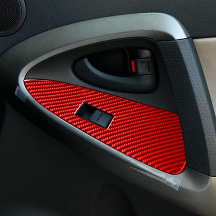 Auto-Carbon-Faser-Fensterglas-Hebetafel-dekorativer Aufkleber für Toyota RAV4 2006–2013, linker Antrieb, Window Glass Lift Panel, Left Drive – Bild 5