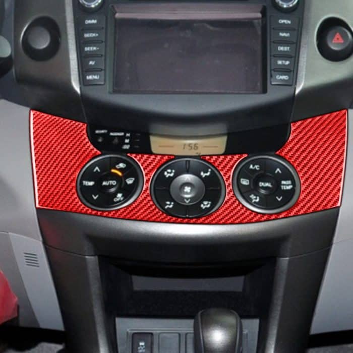 Auto-Carbonfaser-Zentralsteuerungsschalttafel-dekorativer Aufkleber für Toyota RAV4 2006–2013, linker und rechter Antrieb, Central Control Switch Panel – Bild 5