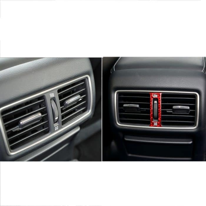 Dekorativer Aufkleber für den hinteren Luftauslass aus Kohlefaser für das Auto, für Infiniti Q50 2014–2020, Links- und Rechtsantrieb, Rear Air Outlet – Bild 6