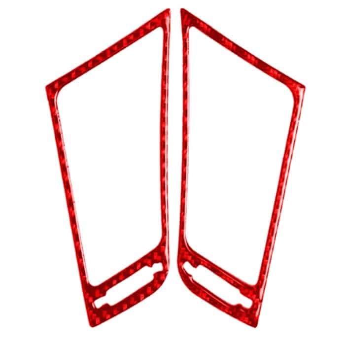 CRP6481R.jpg Dekorativer Aufkleber für den zentralen Luftauslass aus Kohlefaser für das Auto, für Infiniti Q50 2014–2020, Links- und Rechtsantrieb, Central Air Outlet – Bild 1