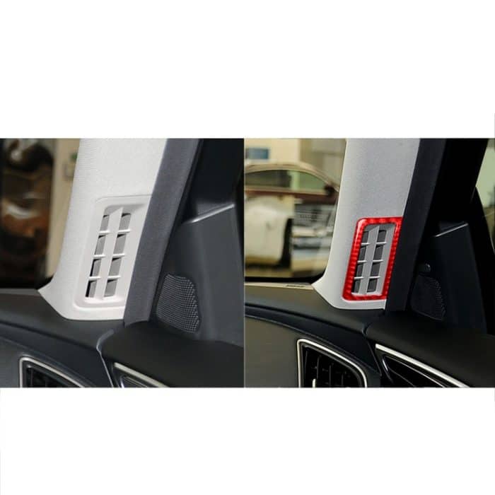 Auto-Carbonfaser-A-Säulen-Luftauslass-dekorativer Aufkleber für Infiniti Q50 2014–2020, linker und rechter Antrieb, A-pillar Air Outlet – Bild 6