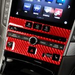 Auto-Carbon-Faser-A-Stil CD-Konsolentafel-dekorativer Aufkleber für Infiniti Q50 2014–2020, Rechtsantrieb, A Style CD Console Panel, Right Drive – Bild 5
