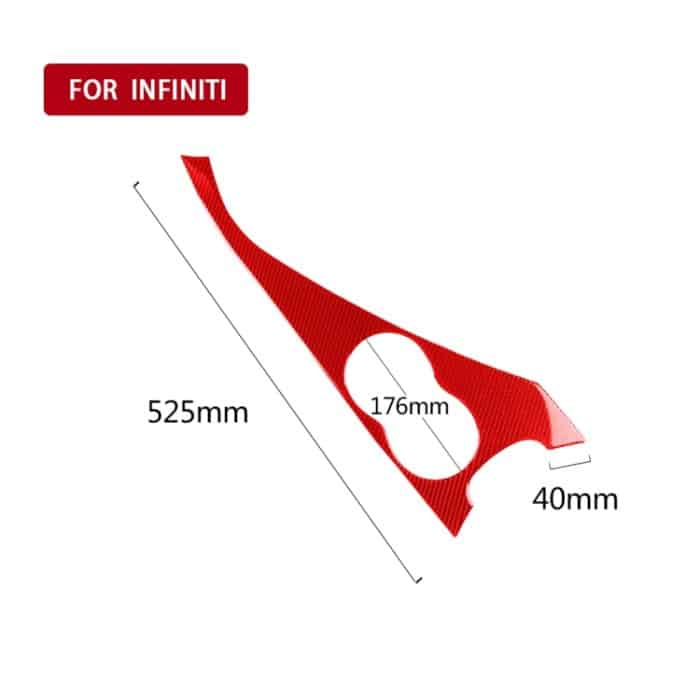 Auto-Kohlefaser-Wasserbecherhalter-Panel, dekorativer Aufkleber für Infiniti Q50 2014–2020, Rechtsantrieb, Water Cup Holder Panel, Right Drive – Bild 2