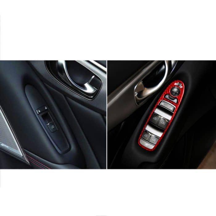Auto-Carbonfaser-Fensterglas-Hebetafel-dekorativer Aufkleber für Infiniti Q60, Linksantrieb, Window Glass Lift Panel, Left Drive – Bild 6