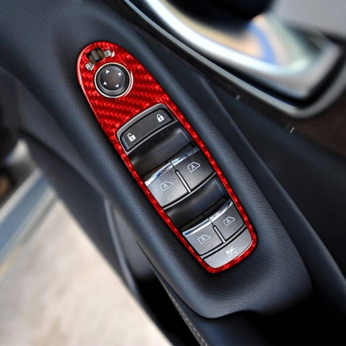 Auto-Carbonfaser-B-Style-Fensterglas-Hebetafel-dekorativer Aufkleber für Infiniti Q50 2014–2020, Rechtsantrieb, B Style Window Glass Lift, Right Drive – Bild 5