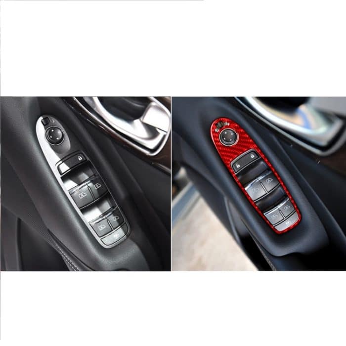 Auto-Carbonfaser-B-Style-Fensterglas-Hebetafel-dekorativer Aufkleber für Infiniti Q50 2014–2020, Rechtsantrieb, B Style Window Glass Lift, Right Drive – Bild 6