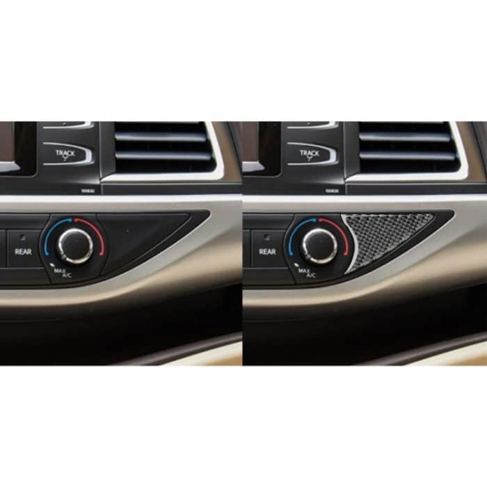 Auto-Carbon-Faser-Klimaanlagenschalter, dekorativer Aufkleber für Toyota Highlander 2014–2019, Linksantrieb – Bild 6