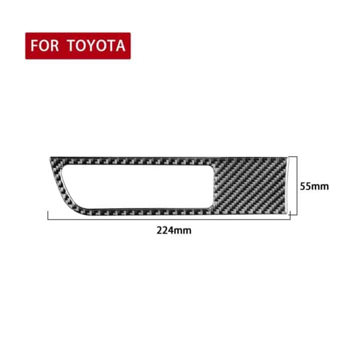 Auto-Carbon-Faser-Fahrerkartensteckplatz, dekorativer Aufkleber für Toyota Highlander 2014–2019, Linksantrieb – Bild 2