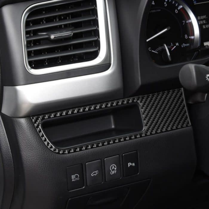 Auto-Carbon-Faser-Fahrerkartensteckplatz, dekorativer Aufkleber für Toyota Highlander 2014–2019, Linksantrieb – Bild 5