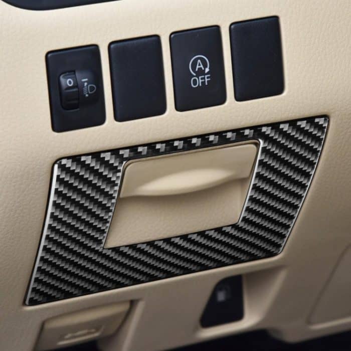 Auto Carbon Fiber Driver Left Storage Cover Dekorativer Aufkleber für Toyota Highlander 2014-2019, Left Drive – Bild 5