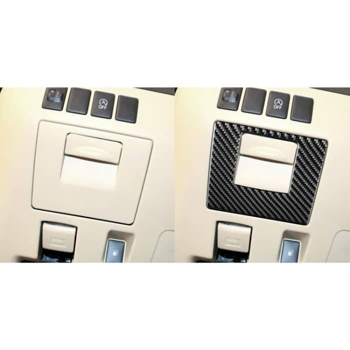 Auto Carbon Fiber Driver Left Storage Cover Dekorativer Aufkleber für Toyota Highlander 2014-2019, Left Drive – Bild 6