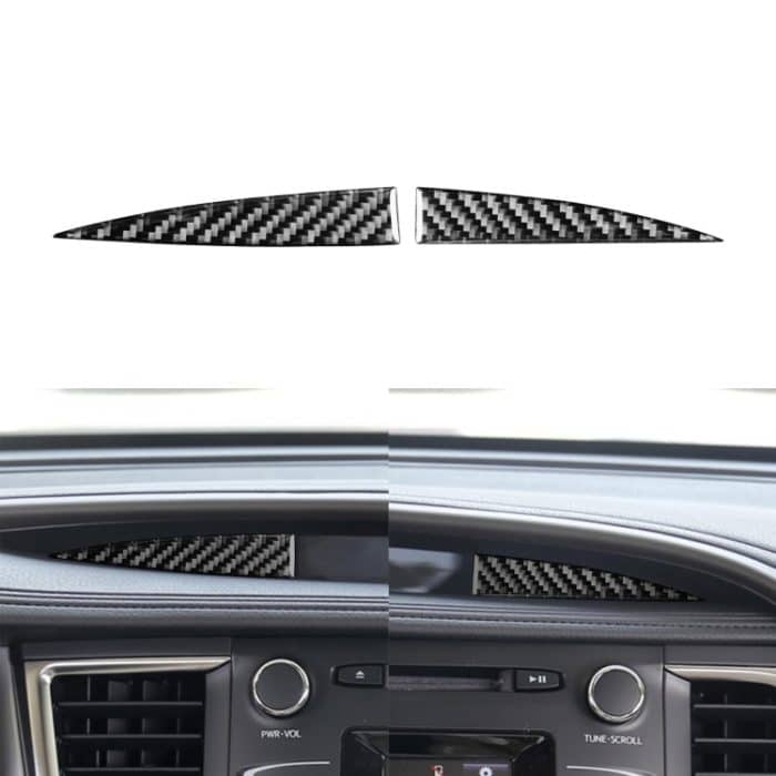 Auto-Carbon-Faser-Zentralsteuerung, kleines Display, dekorativer Aufkleber für Toyota Highlander 2014–2019, Linksantrieb – Bild 5