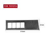Auto-Carbon-Faser-Scheinwerfer-Einstellschalter, dekorativer Aufkleber für Toyota Highlander 2014–2019, Linksantrieb – Bild 2