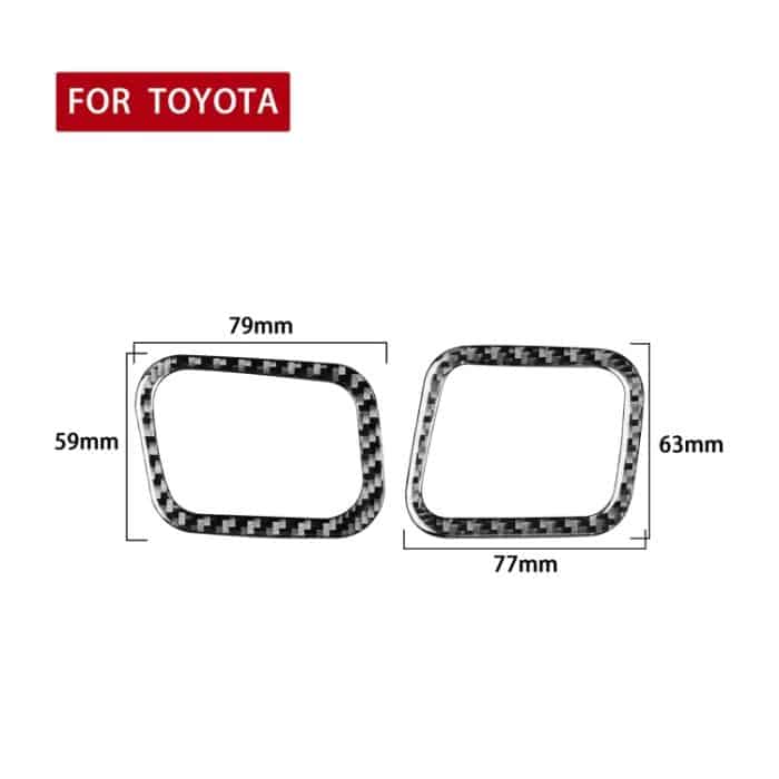Auto Carbon Armaturenbrett Luftauslass Dekorativer Aufkleber für Toyota Highlander 2014–2019, Linksantrieb – Bild 2