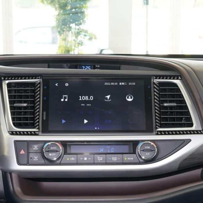 Auto Carbon Zentraler Luftauslass Dekorativer Aufkleber für Toyota Highlander 2014–2019, Linksantrieb – Bild 5