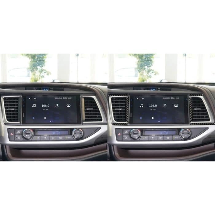 Auto Carbon Zentraler Luftauslass Dekorativer Aufkleber für Toyota Highlander 2014–2019, Linksantrieb – Bild 6
