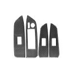 Auto-Carbon-Faser-Fensterglas-Aufzug, dekorativer Aufkleber für Toyota Highlander 2014–2019, Linksantrieb