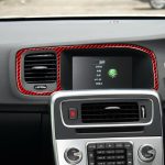 Auto-Carbonfaser-Navigationsrahmen, dekorativer Aufkleber für Volvo V60 2010–2017, Rechtsantrieb, Navigation Frame , Right Drive – Bild 5