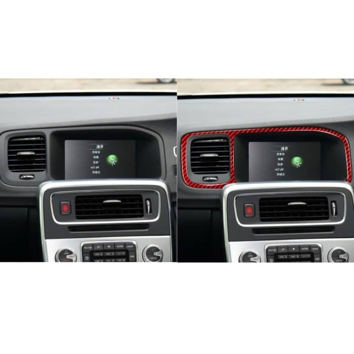 Auto-Carbonfaser-Navigationsrahmen, dekorativer Aufkleber für Volvo V60 2010–2017, Rechtsantrieb, Navigation Frame , Right Drive – Bild 6