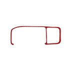 Auto-Carbonfaser-Navigationsrahmen, dekorativer Aufkleber für Volvo V60 2010–2017, Linksantrieb, Navigation Frame , Left Drive