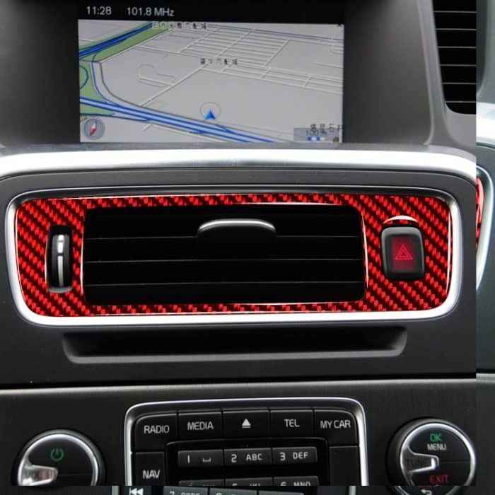 Dekorativer Aufkleber für die Zentralsteuerung des unteren Luftauslasses für Volvo V60 2010–2017, linker Antrieb, Central Control Lower Air Outlet, Left Drive – Bild 5