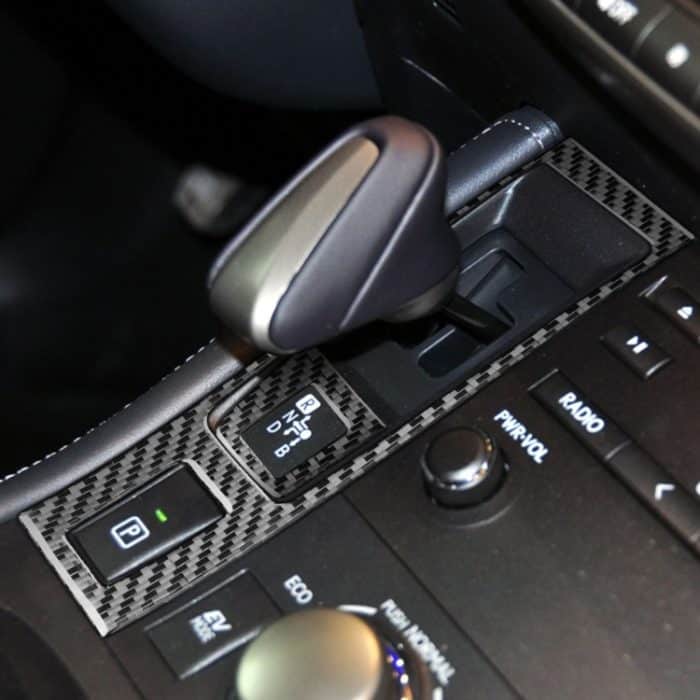 Auto Kohlefasergetriebe dekorativer Aufkleber für Lexus CT 2011-2017, linke Fahrt – Bild 5