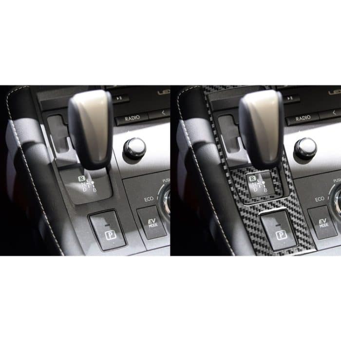 Auto Kohlefasergetriebe dekorativer Aufkleber für Lexus CT 2011-2017, linke Fahrt – Bild 6