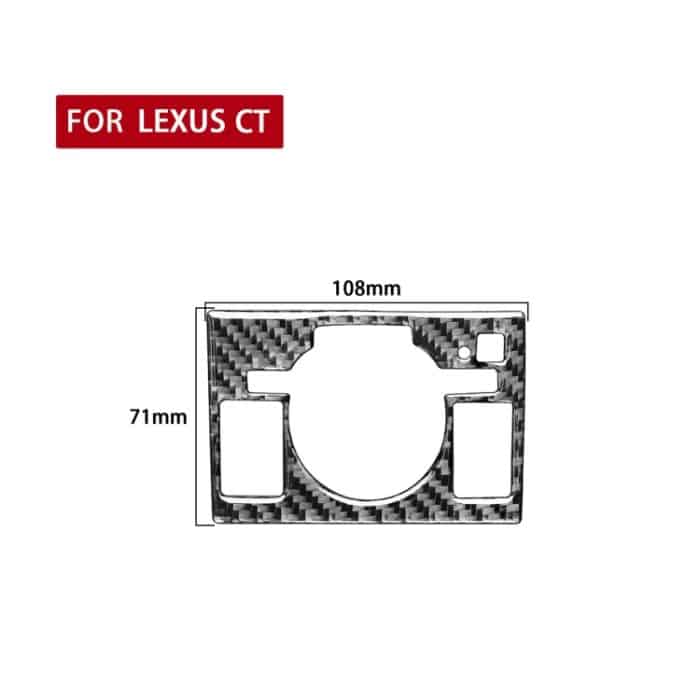Kfz-Bedienfeld High-Level-Konfiguration dekorativer Aufkleber für Lexus CT 2011-2017, linke Fahrt – Bild 2