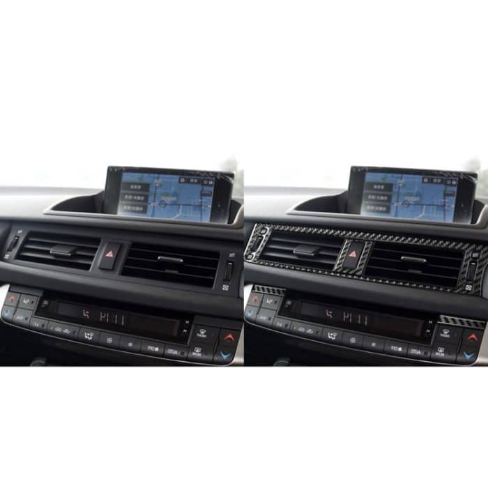 Car Carbon Fiber Central Control Air Outlet Dekorative Aufkleber für Lexus CT 2011-2017, Rechtsfahrt – Bild 6