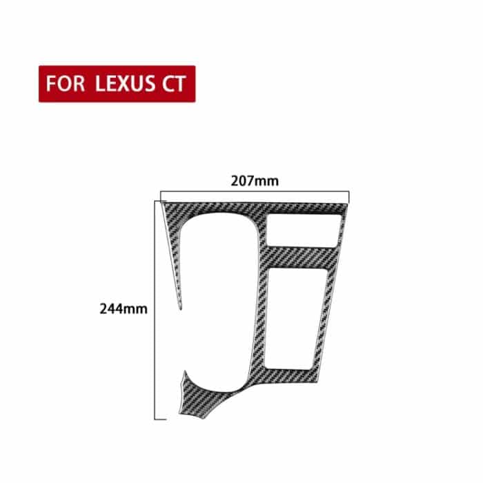 Car Carbon Fiber Central Control Panel Dekorativer Aufkleber für Lexus CT 2011-2017, linke Fahrt – Bild 2