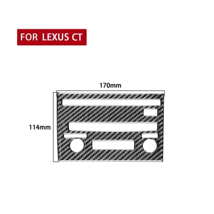 Car Carbon Fiber CD Panel C Dekorativer Aufkleber für Lexus CT 2011-2017, Rechtsfahrt – Bild 2