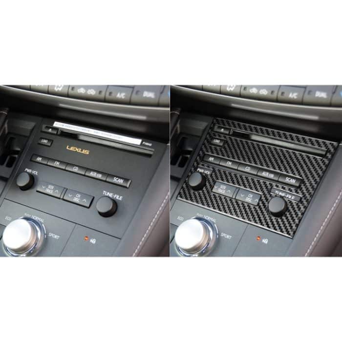 Car Carbon Fiber CD Panel C Dekorativer Aufkleber für Lexus CT 2011-2017, Rechtsfahrt – Bild 6