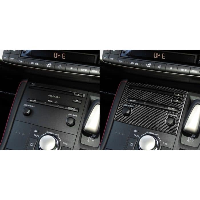 Car Carbon Fiber CD Panel B Dekorativer Aufkleber für Lexus CT 2011-2017, Rechtsfahrt – Bild 6