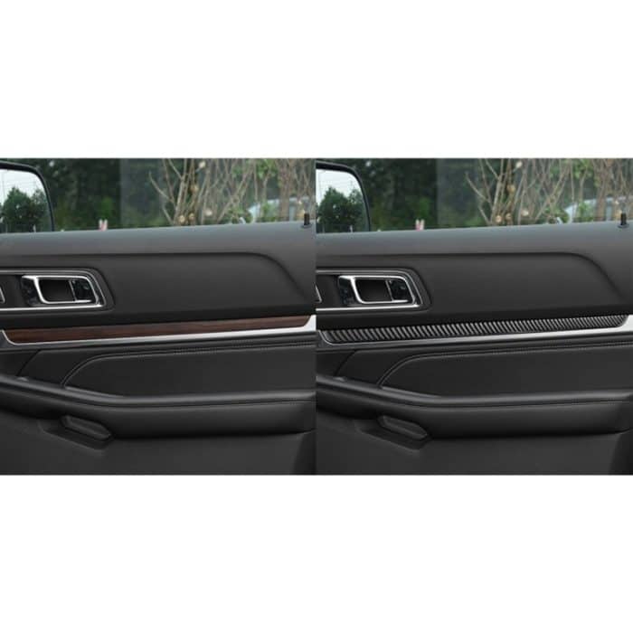 Auto Kohlefaserschwelle Dekorative Aufkleber für Ford Explorer 2016-2019, linke Fahrt – Bild 6