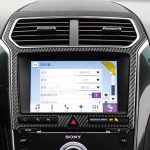 Auto Kohlefaser Navigationsplatte Dekorativer Aufkleber für Ford Explorer 2016-2019, linke Fahrt – Bild 5