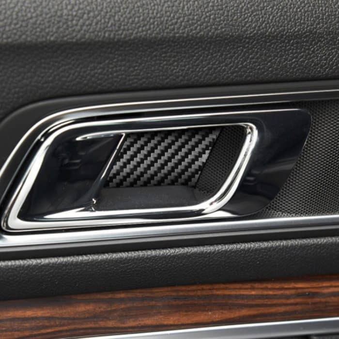 Auto Kohlenstofffaserinnen Türschüssel dekorativer Aufkleber für Ford Explorer 2013-2019, linke Fahrt – Bild 5