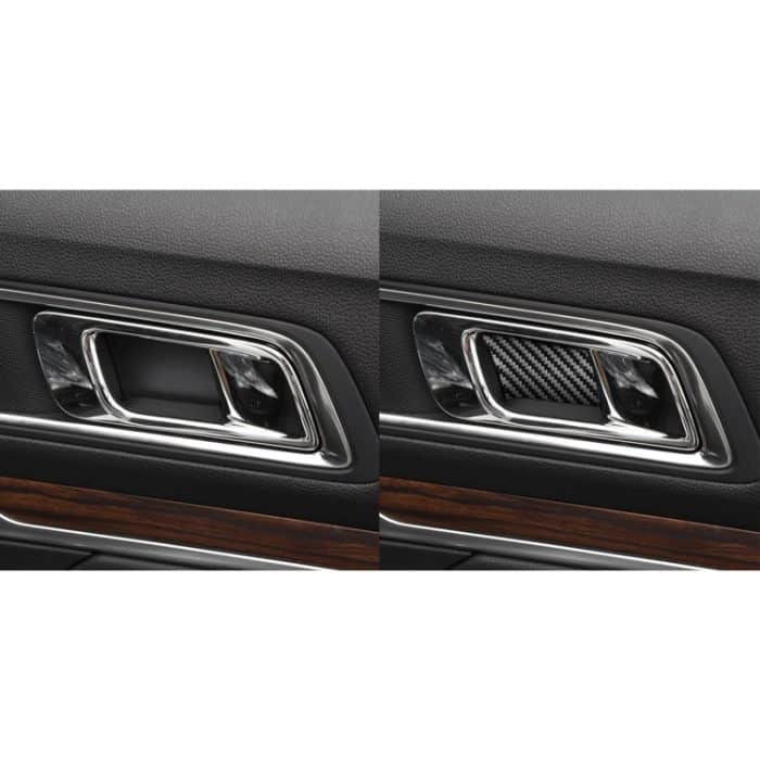 Auto Kohlenstofffaserinnen Türschüssel dekorativer Aufkleber für Ford Explorer 2013-2019, linke Fahrt – Bild 6