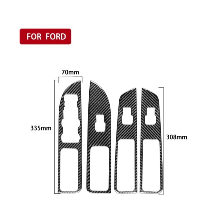Auto-Kohlefaserfenster-Schaufenster-Panel dekorativer Aufkleber für Ford Explorer 2013-2019, linke Fahrt – Bild 2